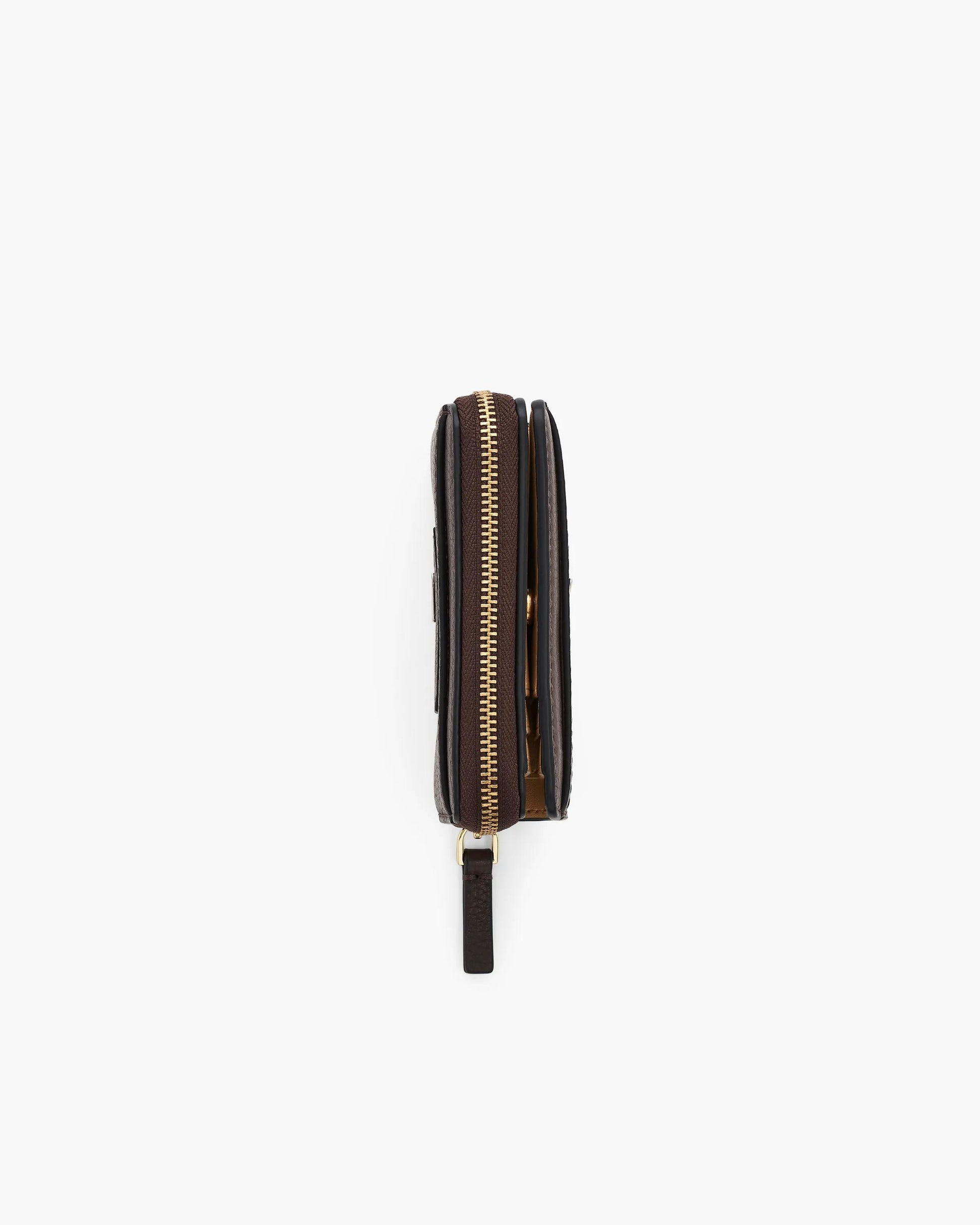 Carteira Marc Jacobs The Leather Mini Compact Wallet, Couro Legítimo, cor Ganache (Marrom), vista interna | Original Exports
