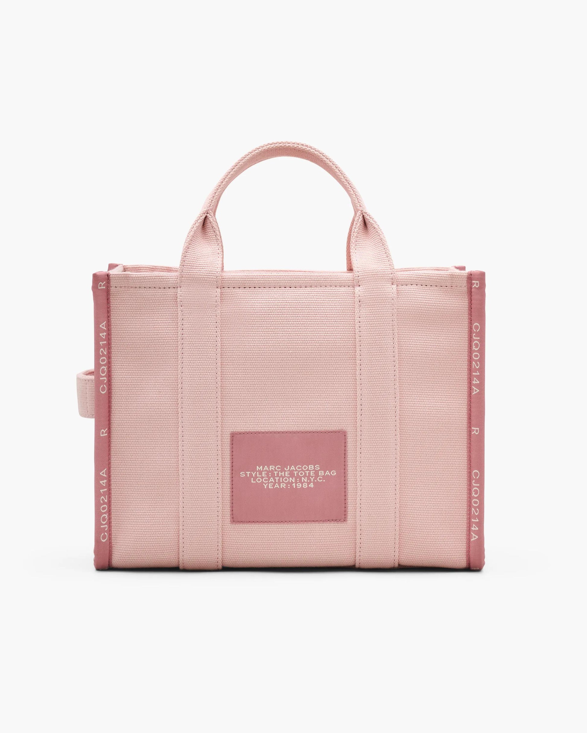 Bolsa Marc Jacobs The Jacquard Medium Tote Bag, Jacquard Tecido de Luxo, cor Rosé, detalhe do material | Original Exports