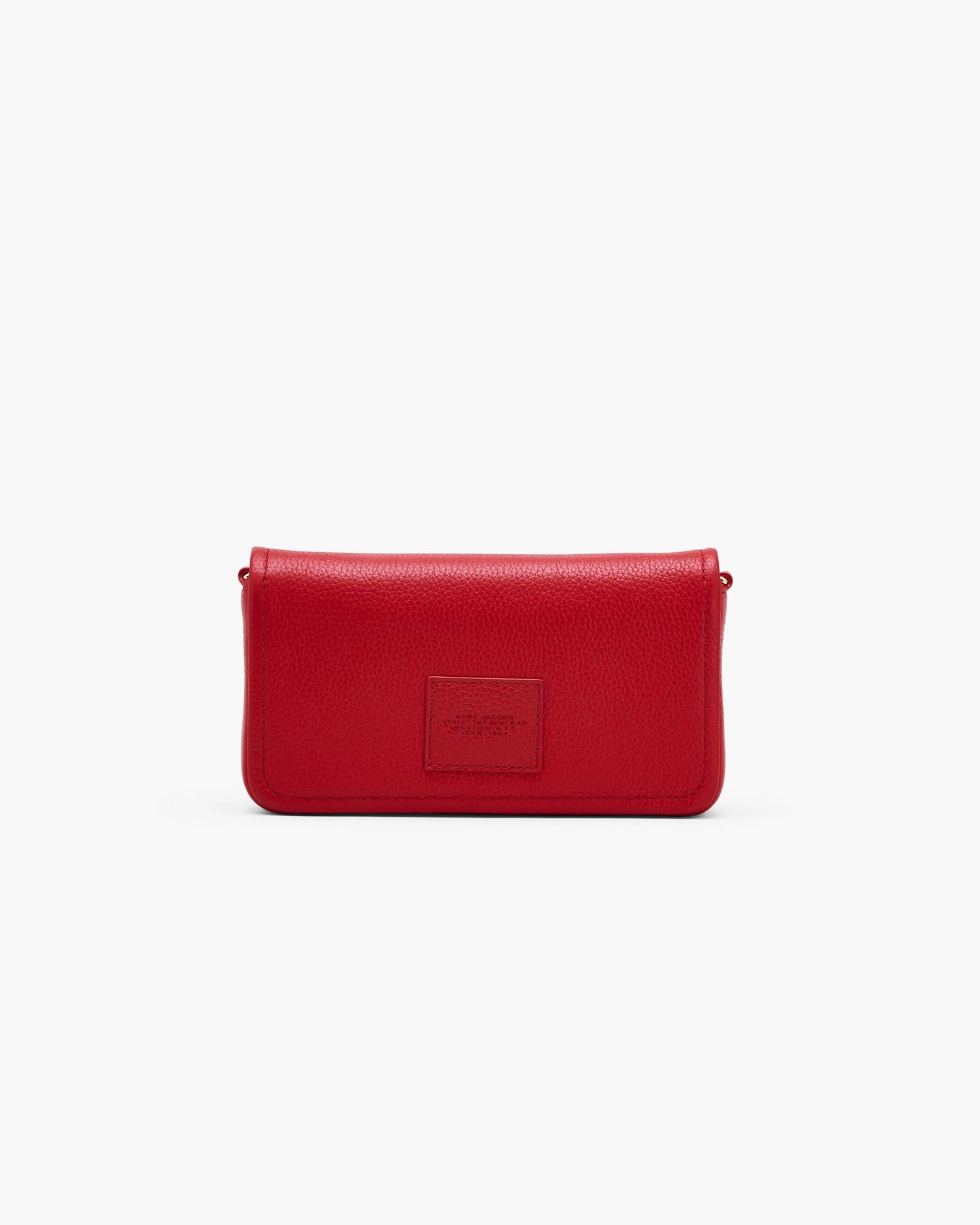 Bolsa Marc Jacobs The Leather Mini Bag, Couro Legítimo, cor Vermelho Intenso, detalhe do material | Original Exports
