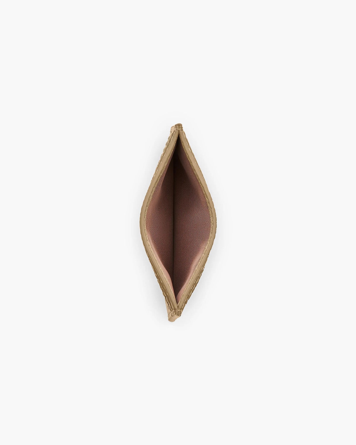 Carteira Marc Jacobs The Leather Card Case, Couro Legítimo Full-Grain, cor Camelo, vista lateral | Original Exports