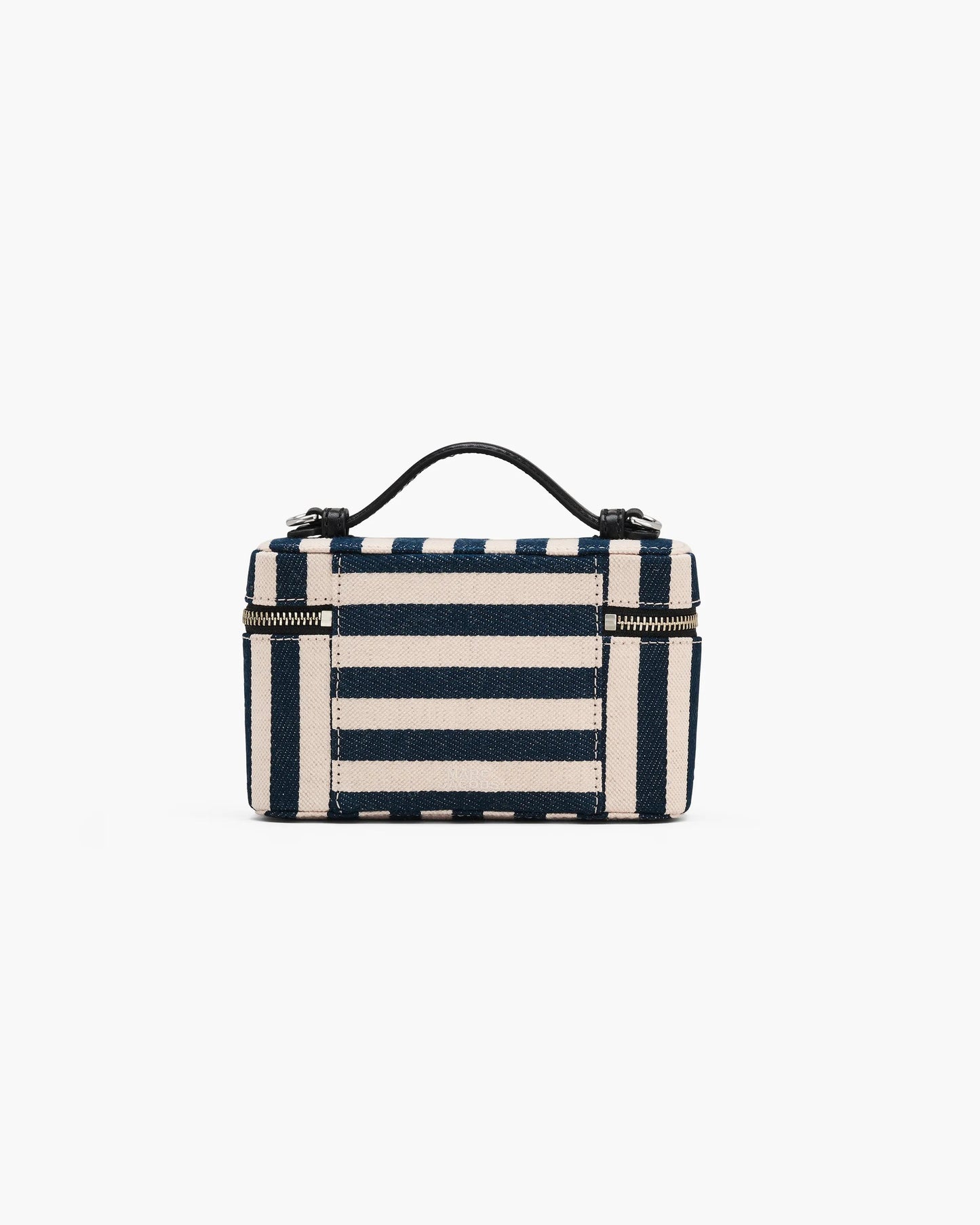 Bolsa Marc Jacobs The Stripe Canvas Everyday Vanity Bag, Lona Listrada Pesada, cor Azul Mar Multicolor, detalhe do material | Original Exports