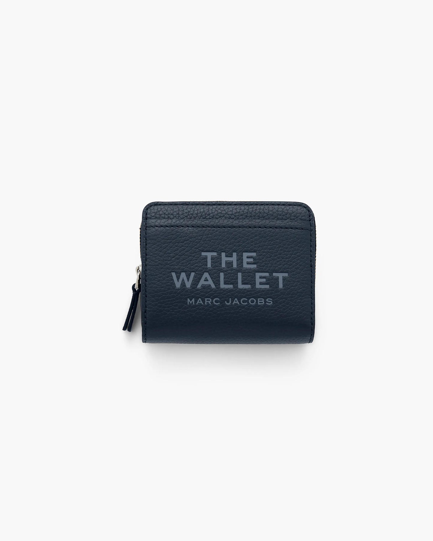 Carteira Marc Jacobs The Leather Mini Compact Wallet, Couro Legítimo, cor Azul Mar, vista frontal | Original Exports