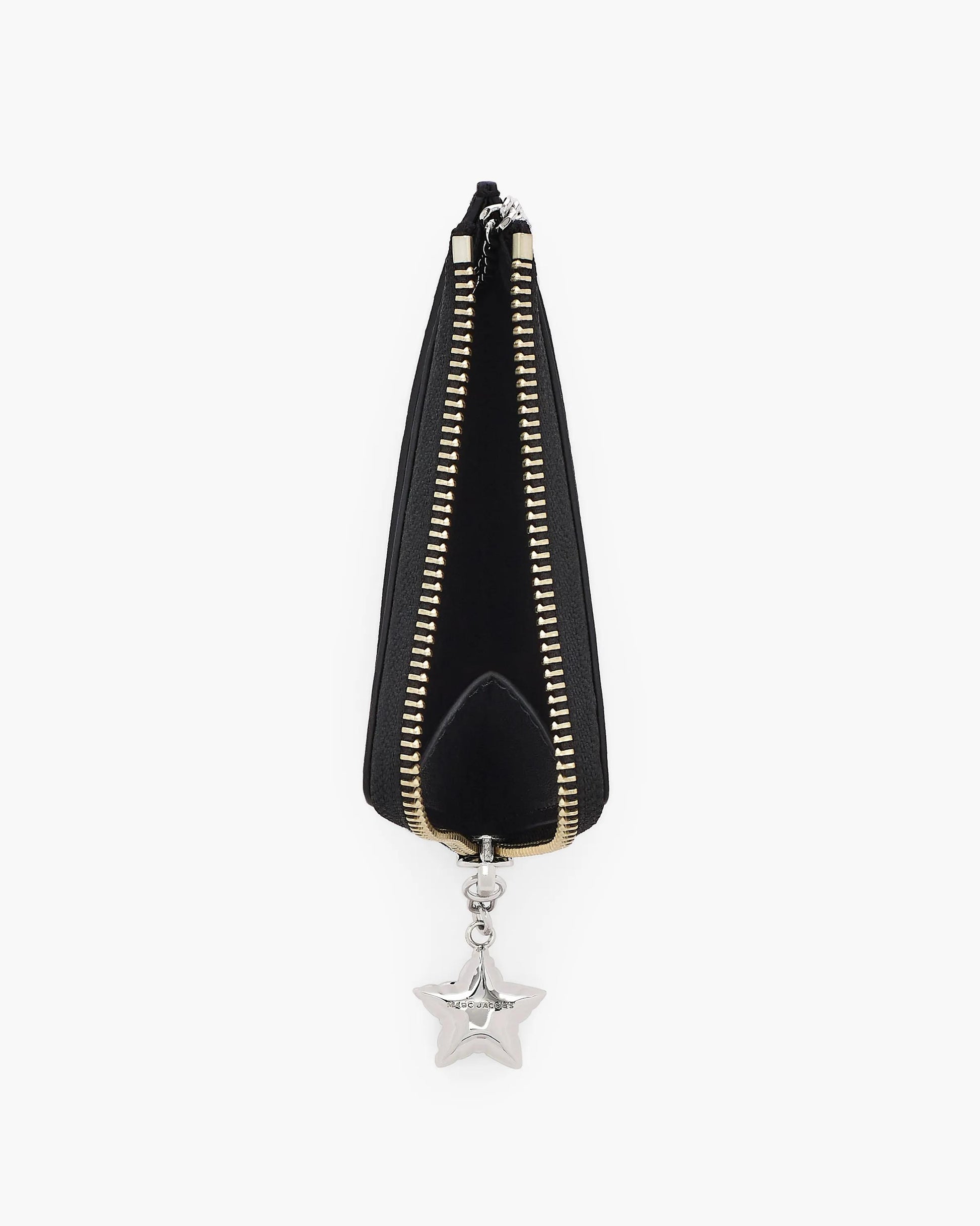 Carteira Marc Jacobs The Perfect Everyday Top Zip Wallet, Couro Legítimo Liso, cor Preto, vista lateral | Original Exports