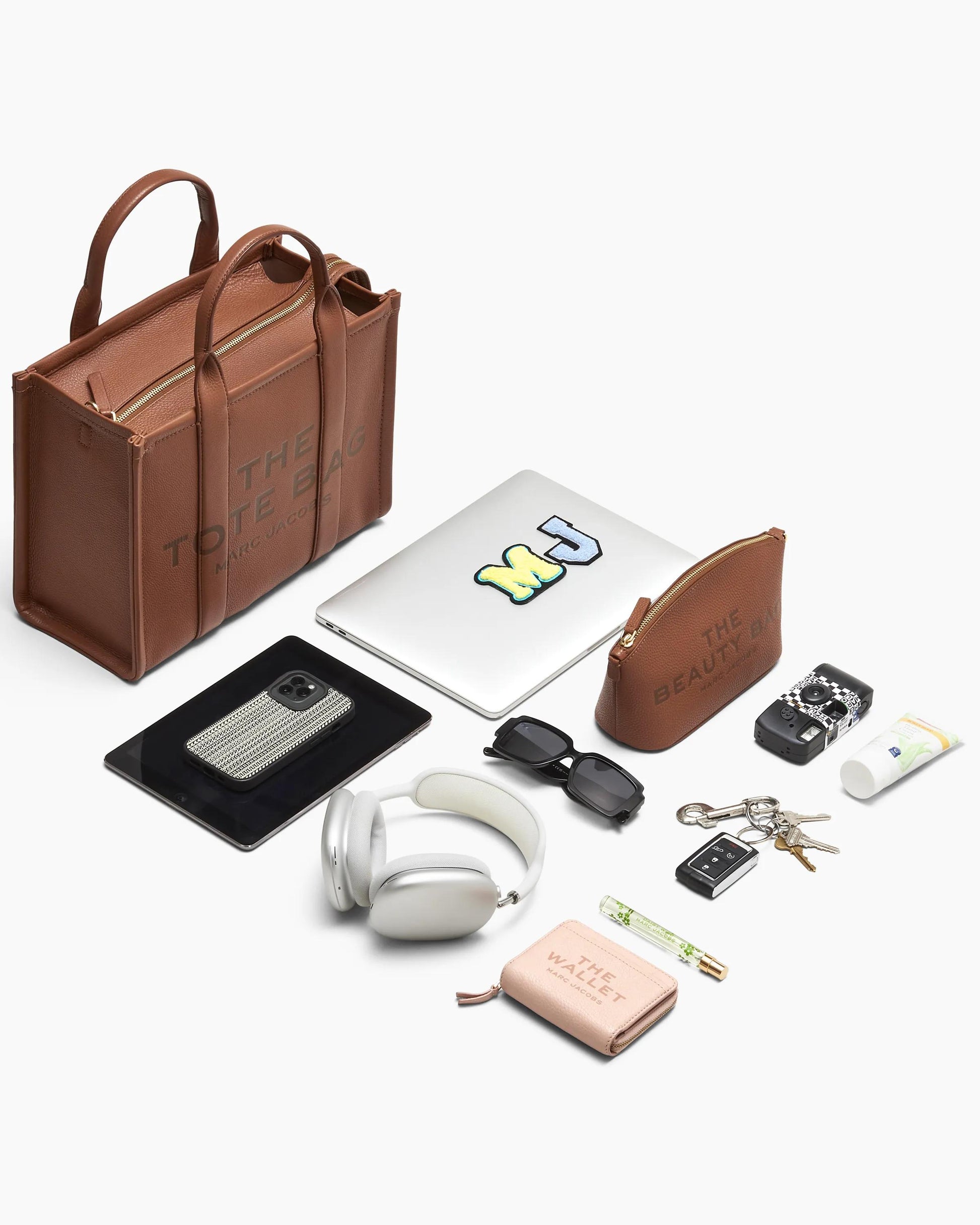 Bolsa Marc Jacobs The Puffy Nylon Medium Tote Bag, Nylon acolchoado, cor Cimento, vista interna | Original Exports
