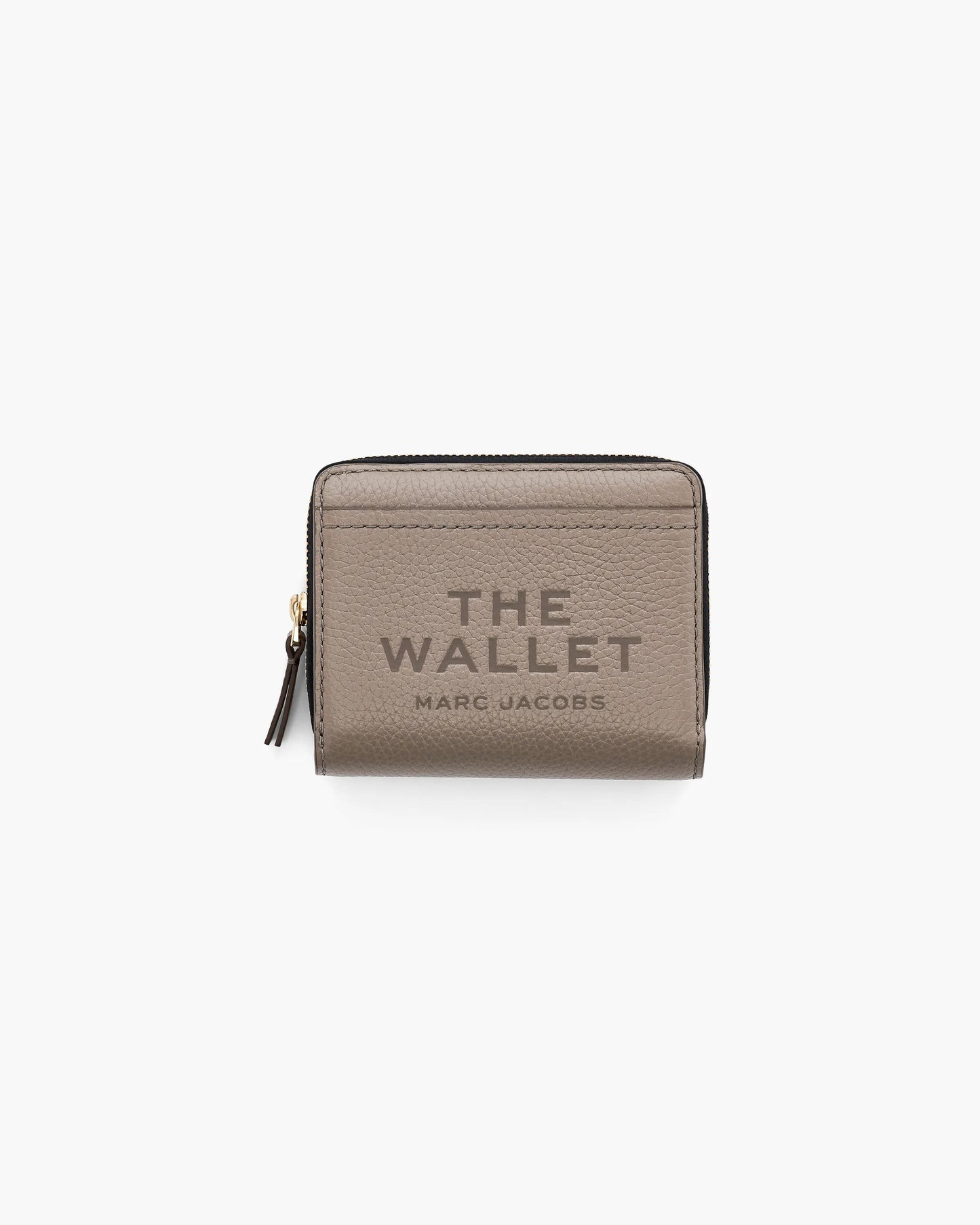 Carteira Marc Jacobs The Leather Mini Compact Wallet, Couro Legítimo, cor Cimento, vista frontal | Original Exports