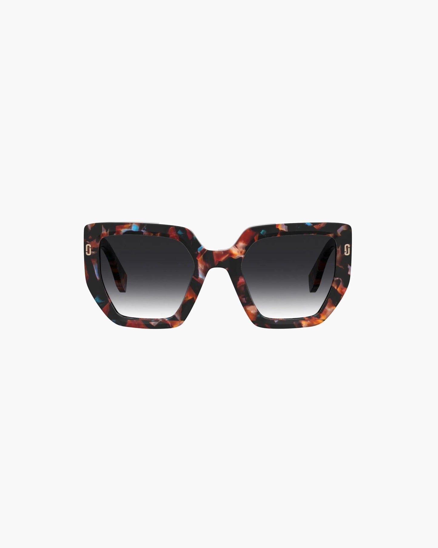 Óculos de Sol Marc Jacobs The J Marc Square Sunglasses, Acetato, cor Havana Multicolor, detalhe da haste | Original Exports