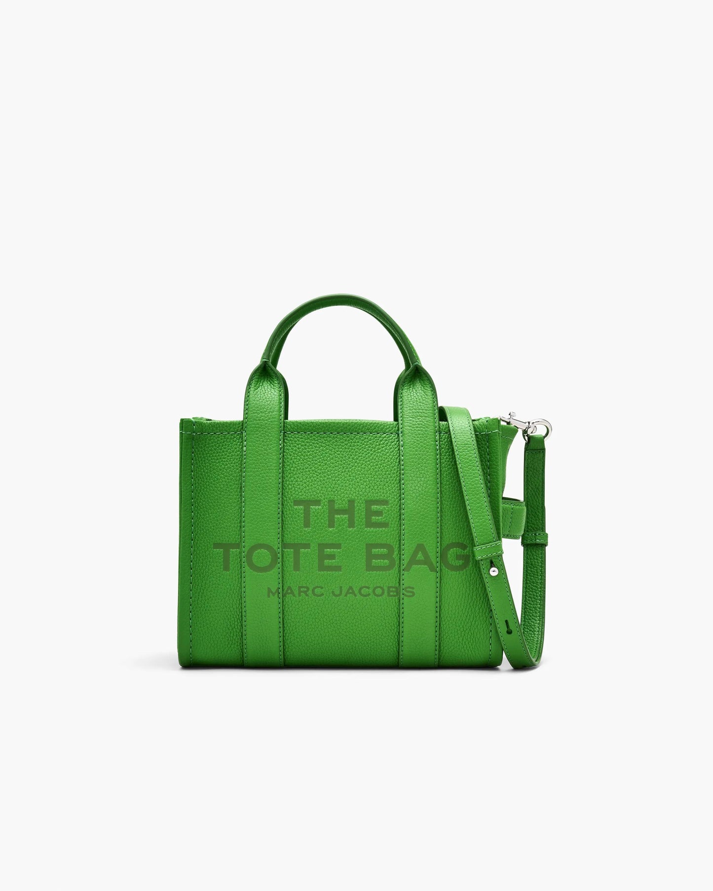 Bolsa Marc Jacobs The Leather Small Tote Bag, Couro Legítimo, cor Verde Kiwi, vista frontal | Original Exports