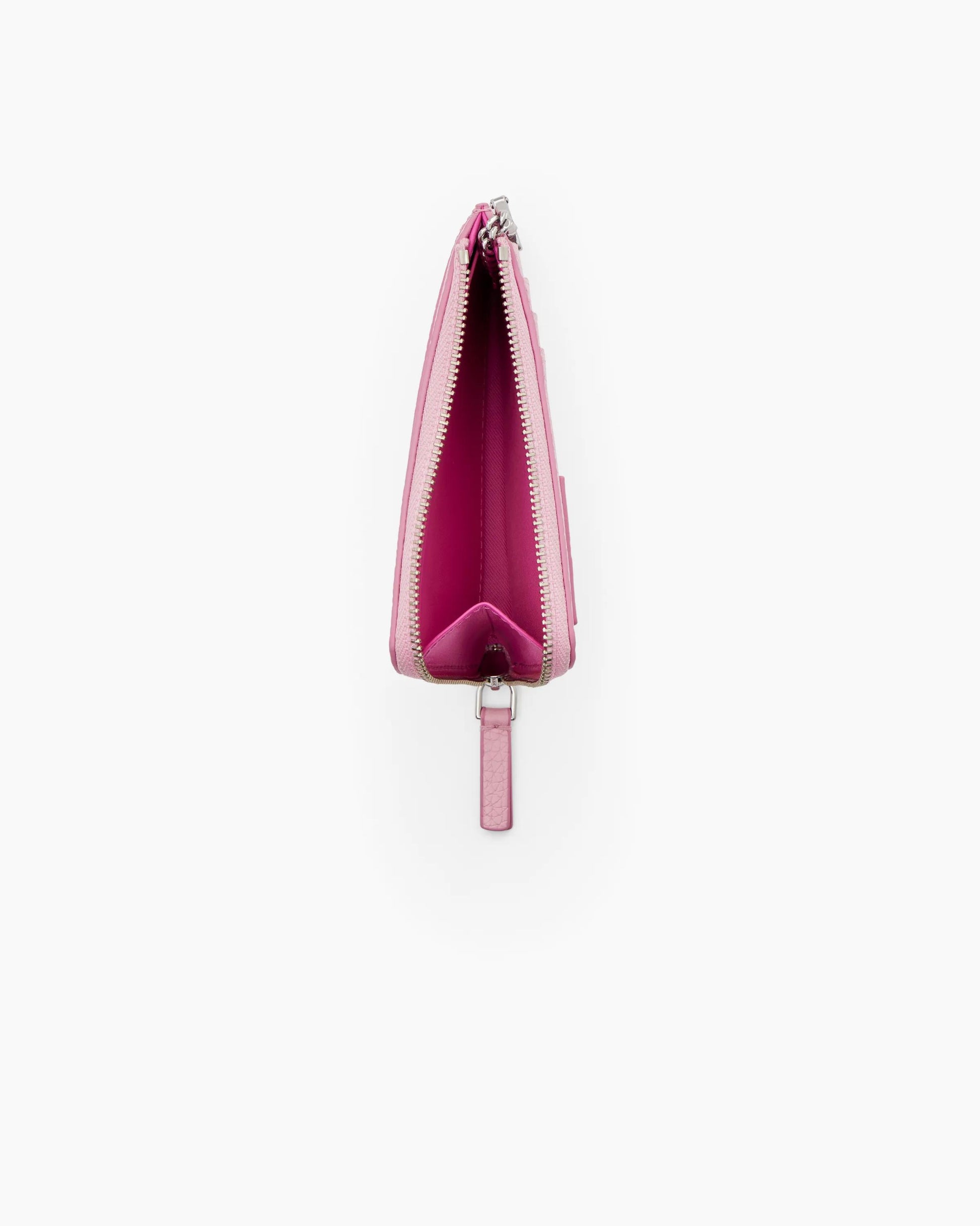 Carteira Marc Jacobs The Leather Top Zip Multi Wallet, Couro Legítimo, cor Rosa Fita, vista lateral | Original Exports