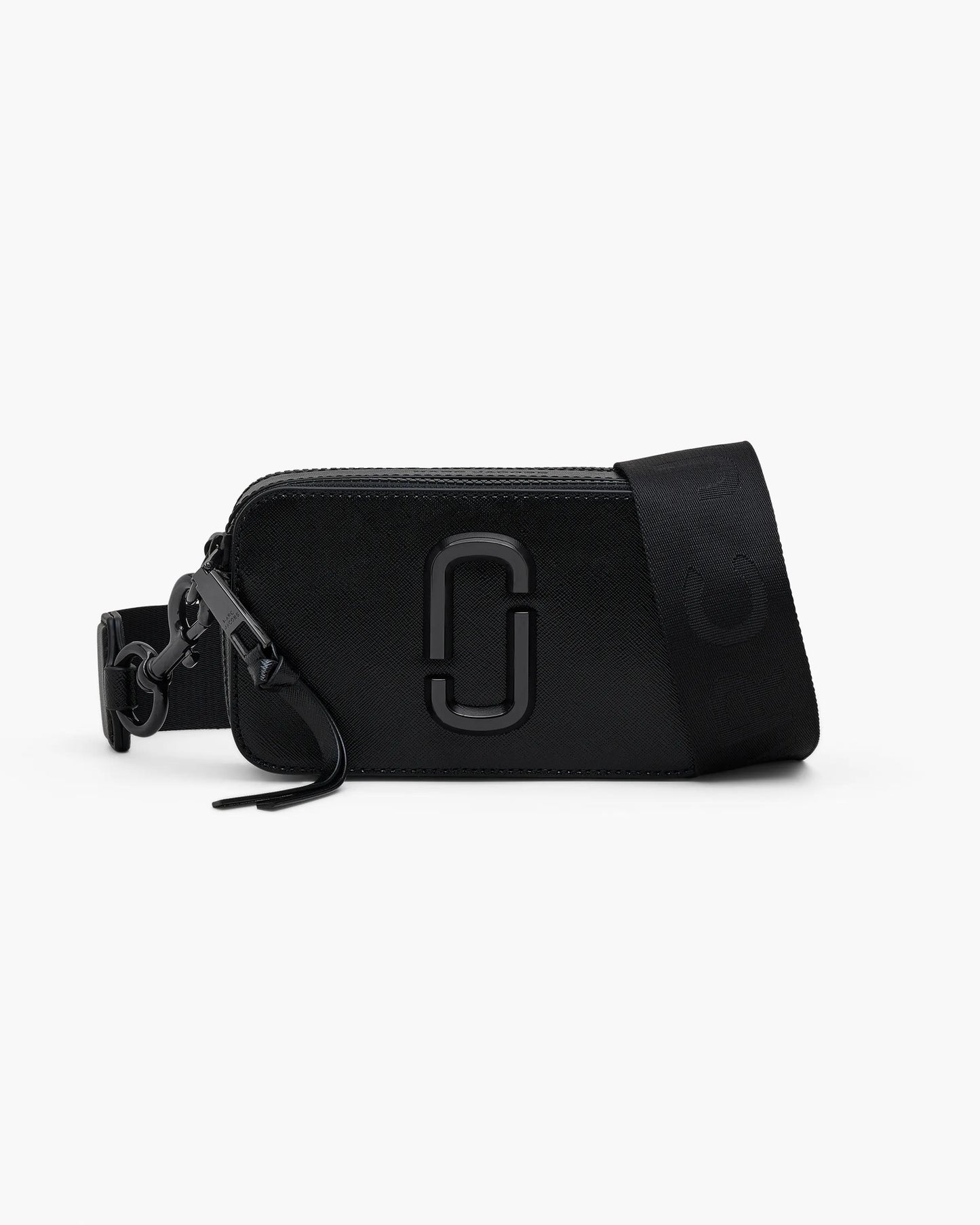 Bolsa Marc Jacobs The Snapshot DTM, Couro Saffiano Legítimo Tonal, cor Preto, vista frontal | Original Exports