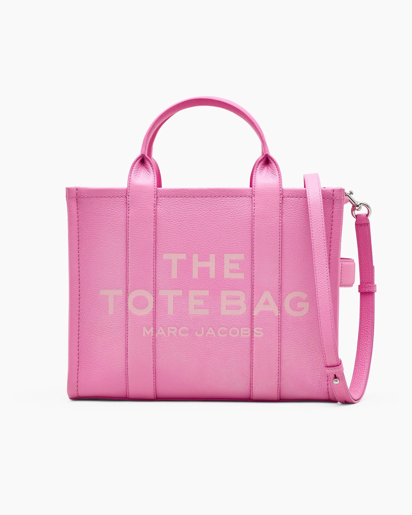 Bolsa Marc Jacobs The Leather Medium Tote Bag, Couro Legítimo, cor Rosa Pétala, vista frontal | Original Exports