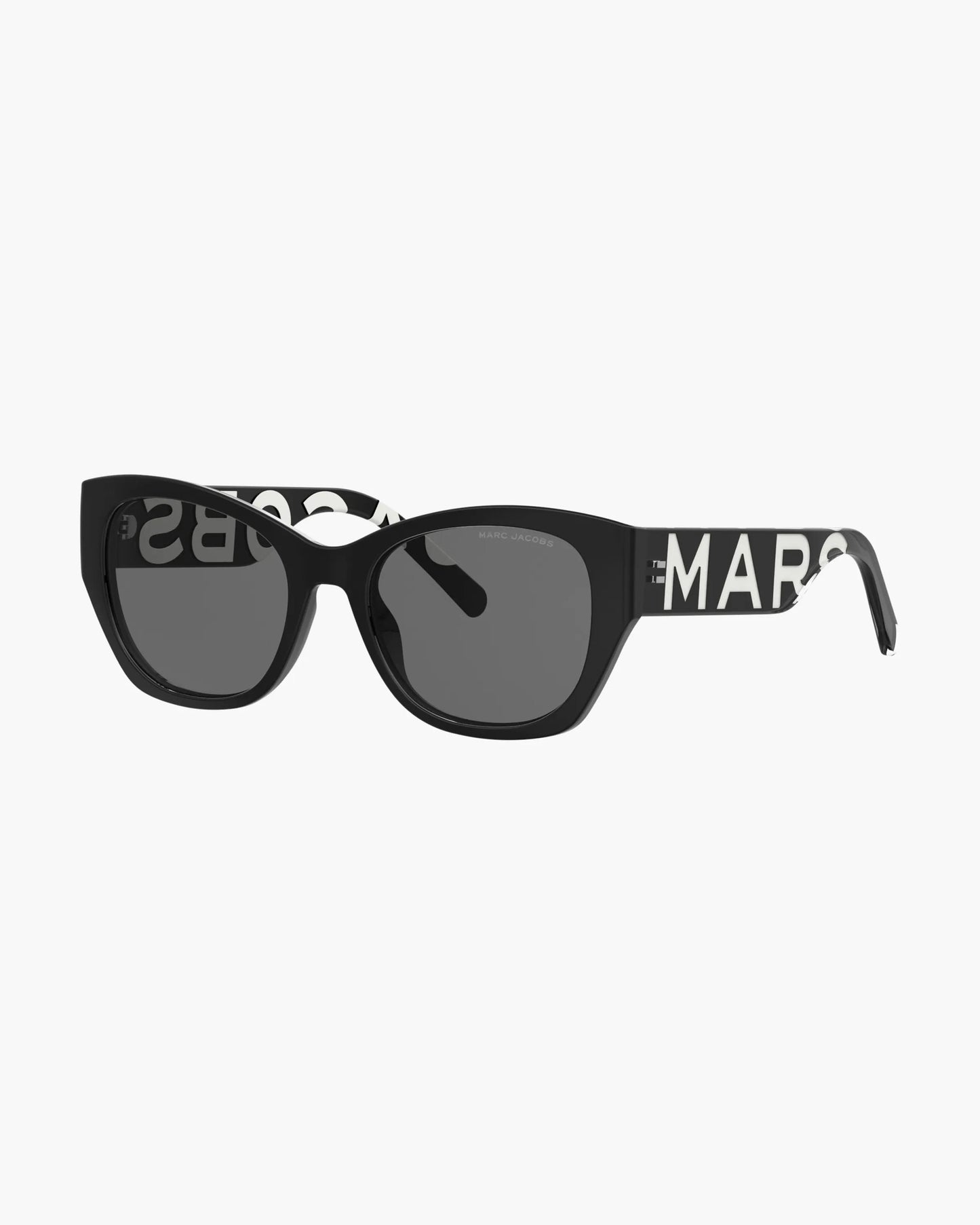 Óculos de Sol Marc Jacobs The Bold Logo Square Cat Eye Sunglasses, Poliamida Injetada, cor Preto/Branco, vista frontal | Original Exports