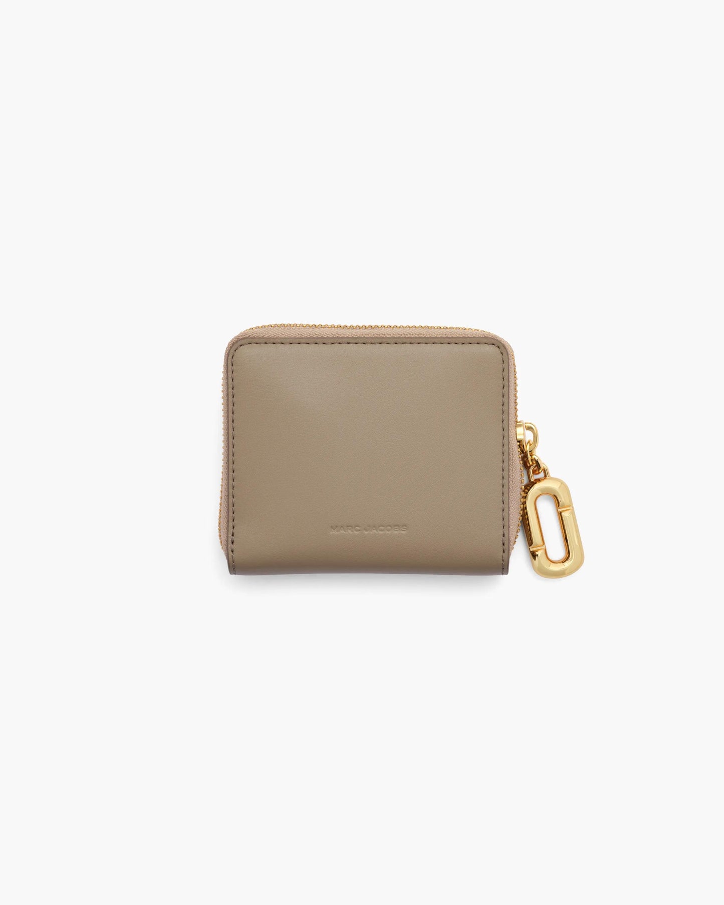 Carteira Marc Jacobs Scene Slim Compact Wallet, Couro Legítimo Liso, cor Ardósia Claro, detalhe do material | Original Exports