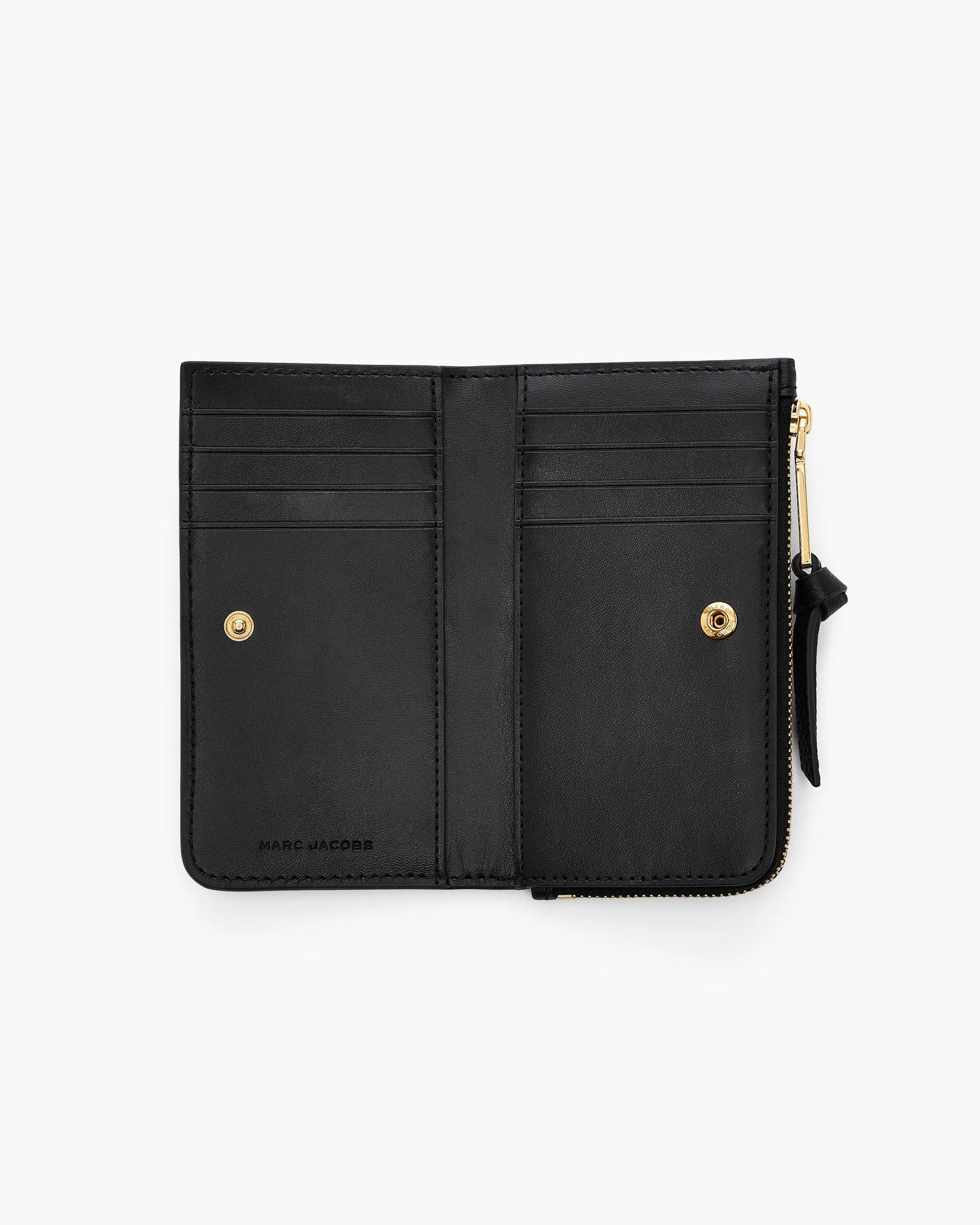 Carteira Marc Jacobs The Leather Slim Wallet, Couro Legítimo, cor Preto, vista lateral | Original Exports