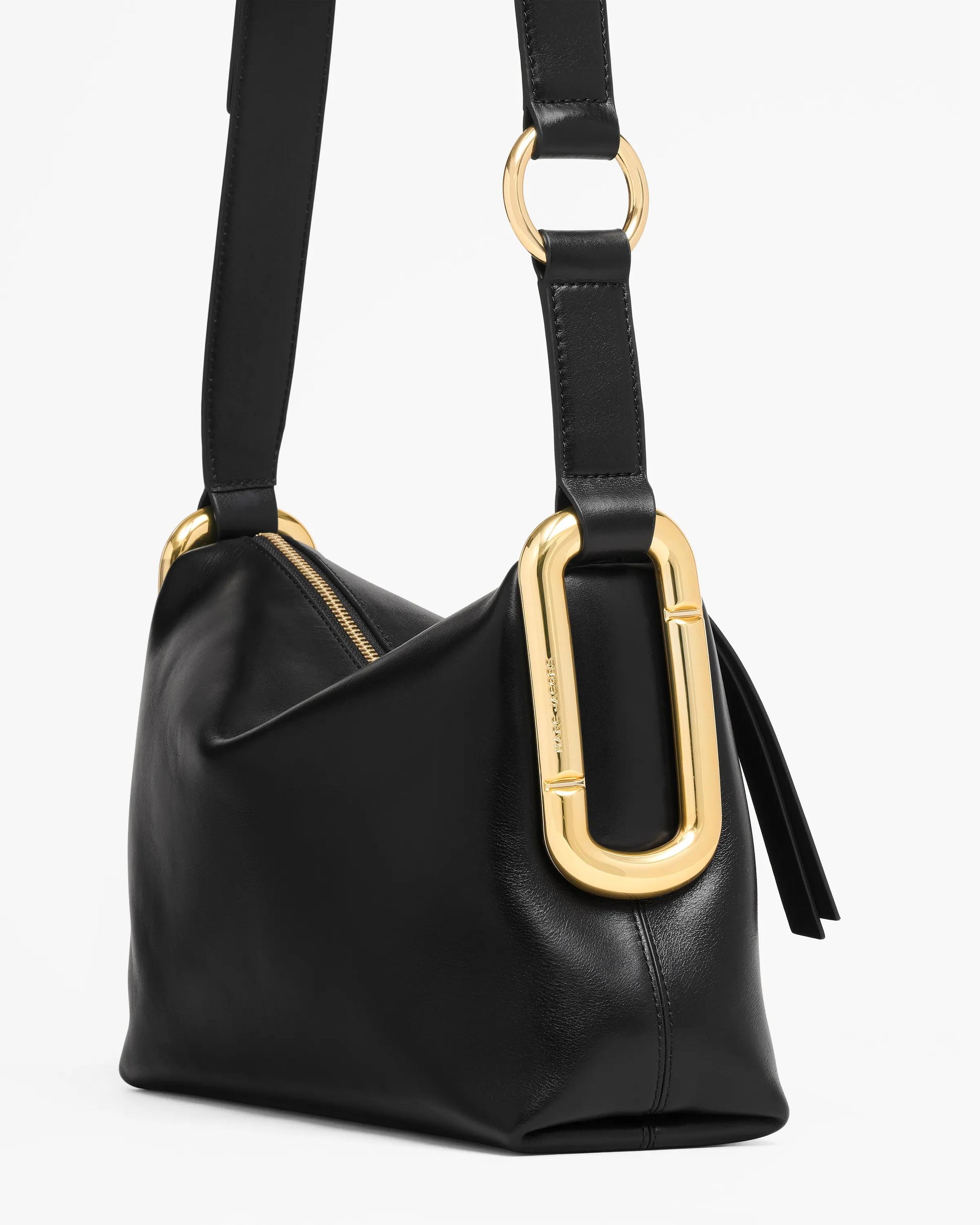 Bolsa Marc Jacobs Scene Medium Shoulder Bag, Couro Legítimo Liso, cor Preto, vista lateral | Original Exports