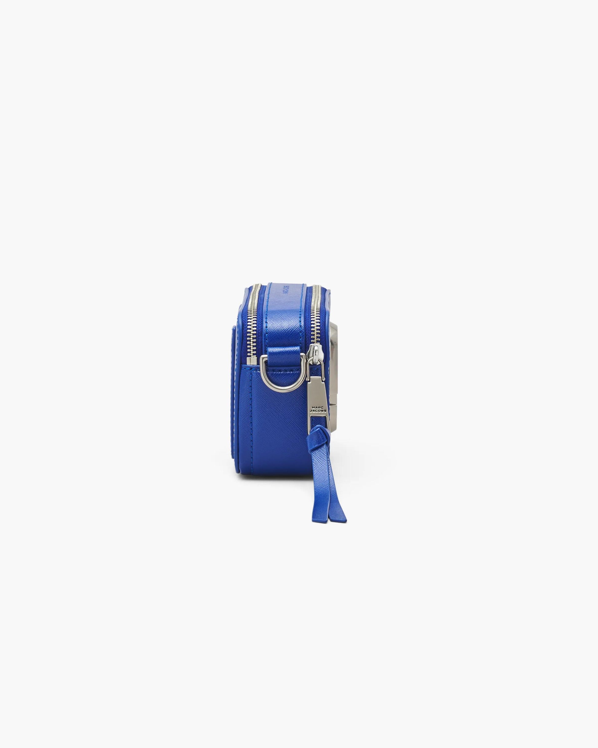 Bolsa Marc Jacobs The Utility Snapshot, Couro Saffiano Legítimo, cor Cobalto, detalhe do material | Original Exports
