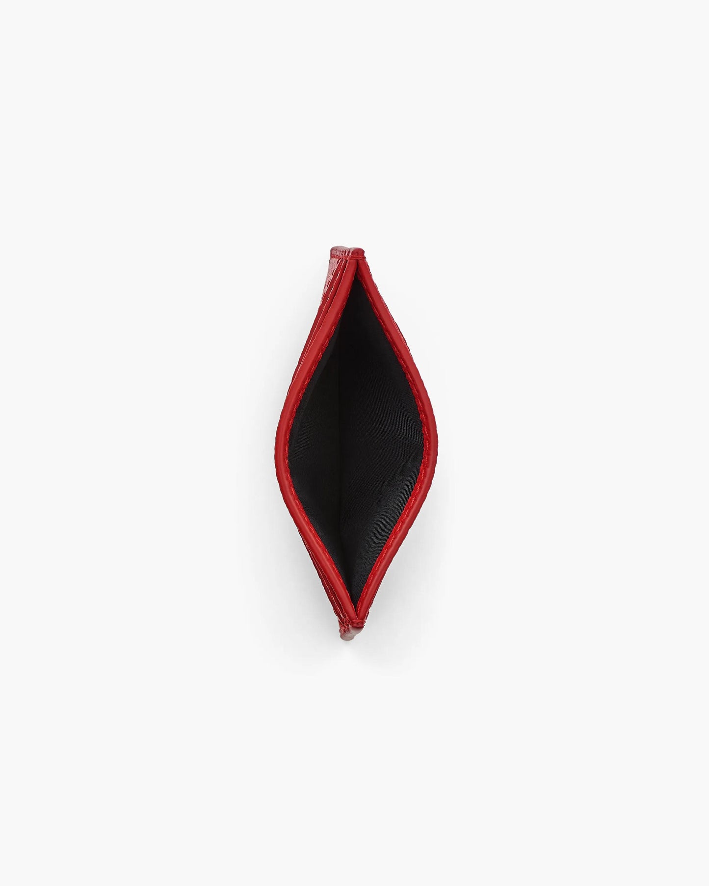 Carteira Marc Jacobs The Leather Card Case, Couro Legítimo Full-Grain, cor Vermelho Intenso, vista lateral | Original Exports