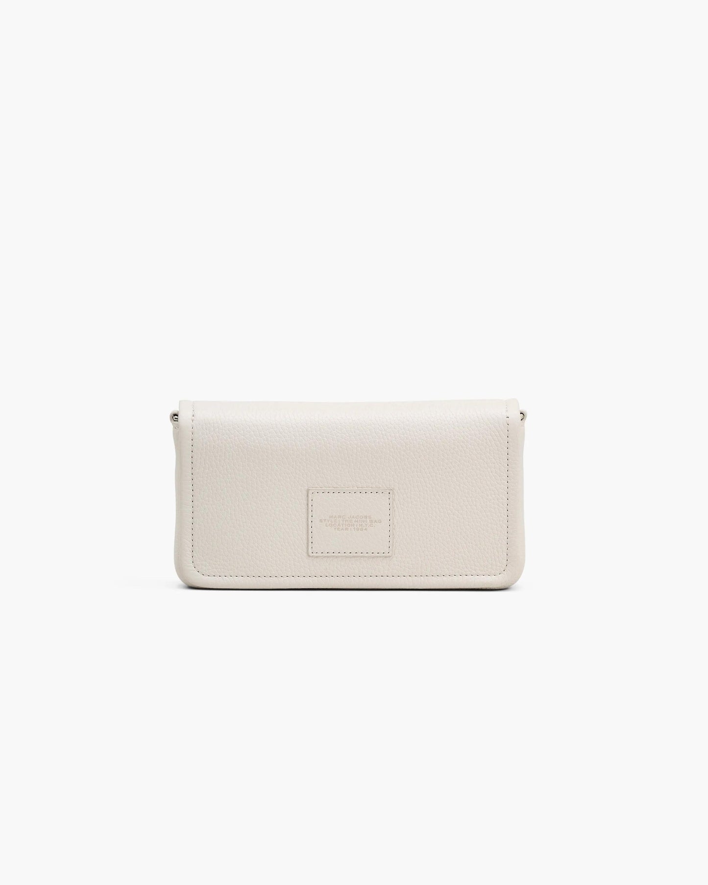Bolsa Marc Jacobs The Leather Mini Bag, Couro Legítimo, cor Branco Algodão, detalhe do material | Original Exports