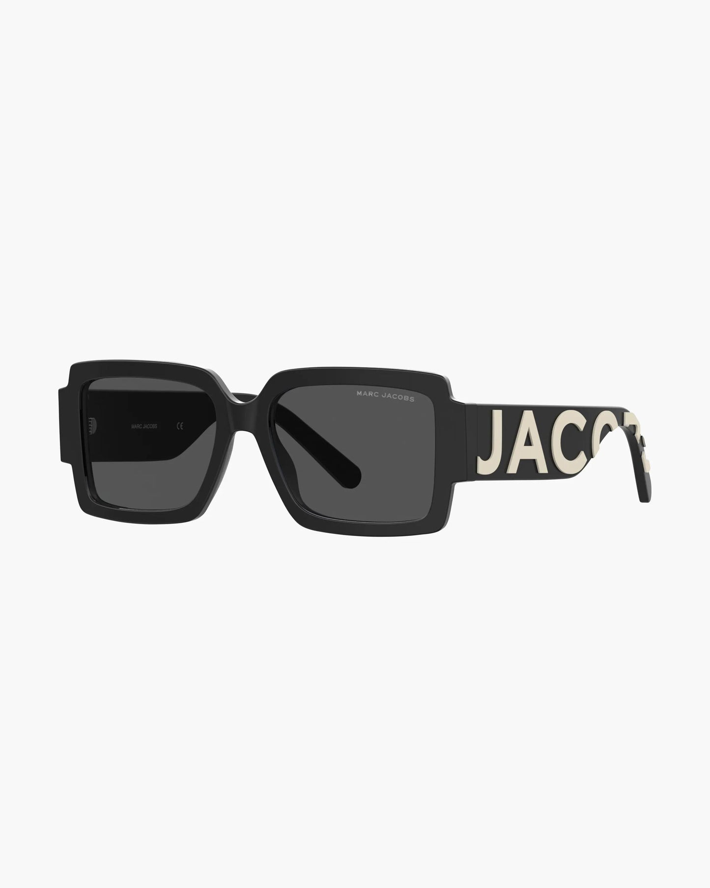 Óculos de Sol Marc Jacobs The Bold Logo Square Sunglasses, Acetato, cor Preto/Branco, vista frontal | Original Exports