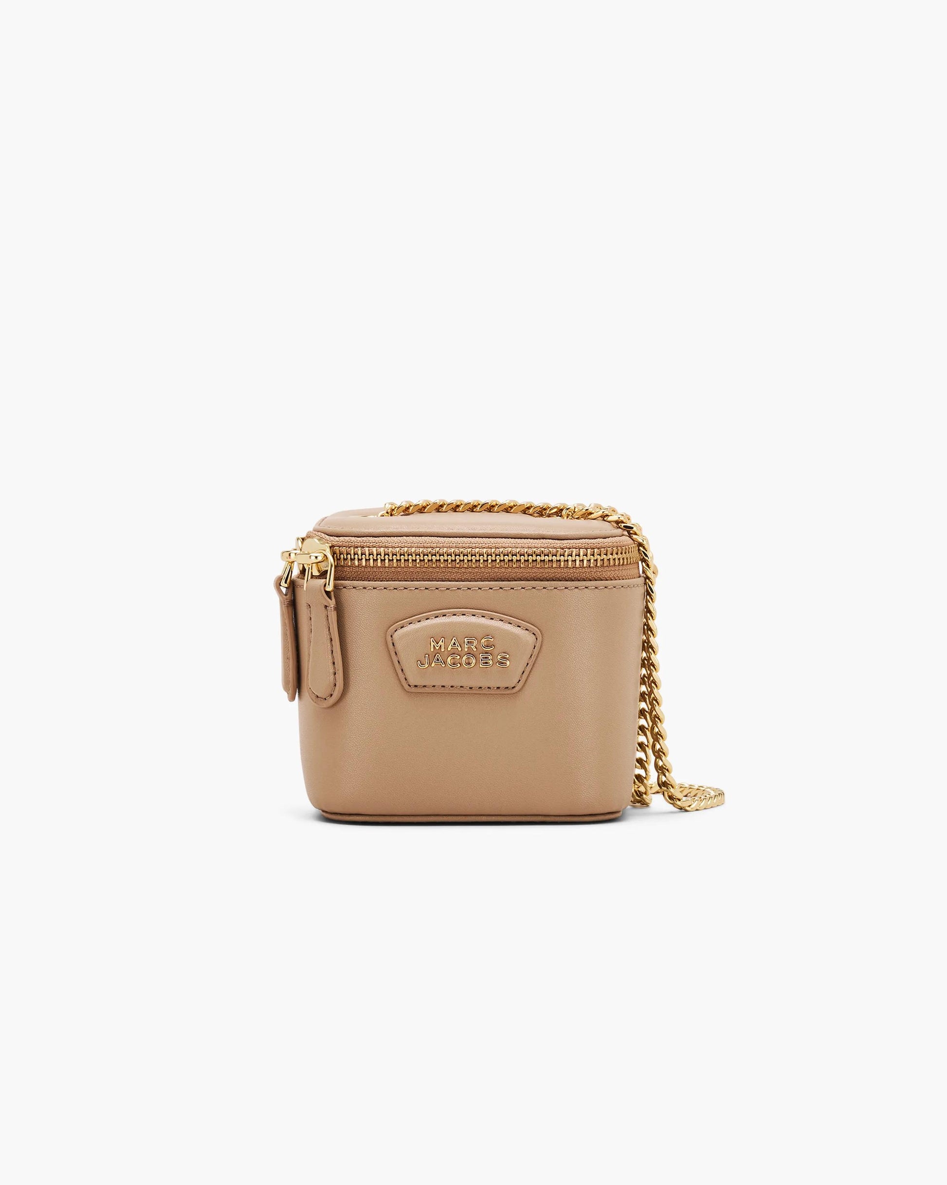 Bolsa Marc Jacobs The Everyday Mini Vanity Bag, Couro Legítimo Liso, cor Camelo, vista frontal | Original Exports