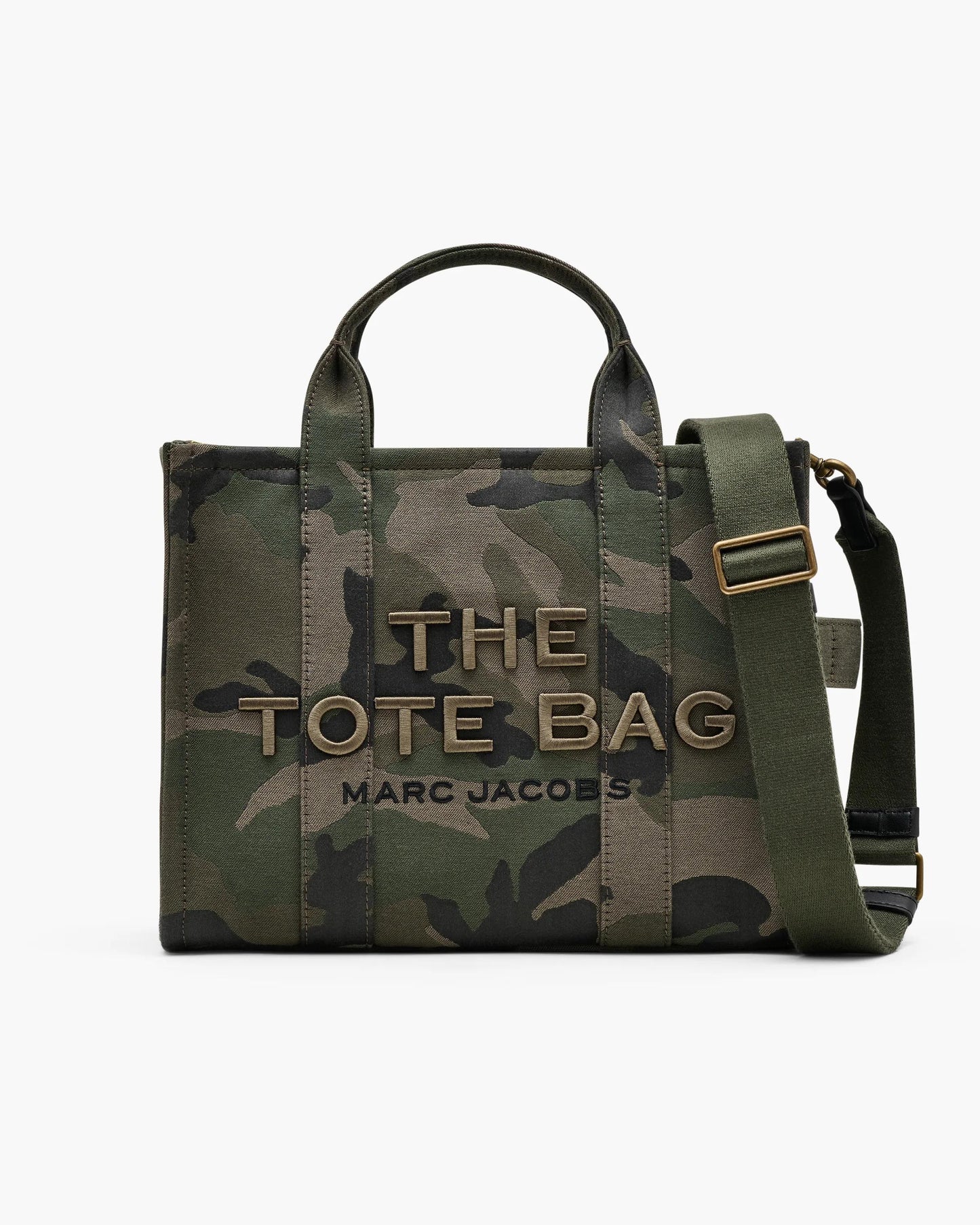 Bolsa Marc Jacobs The Camo Jacquard Medium Tote Bag, Jacquard Camuflado, cor Camuflado Multicolor, vista frontal | Original Exports