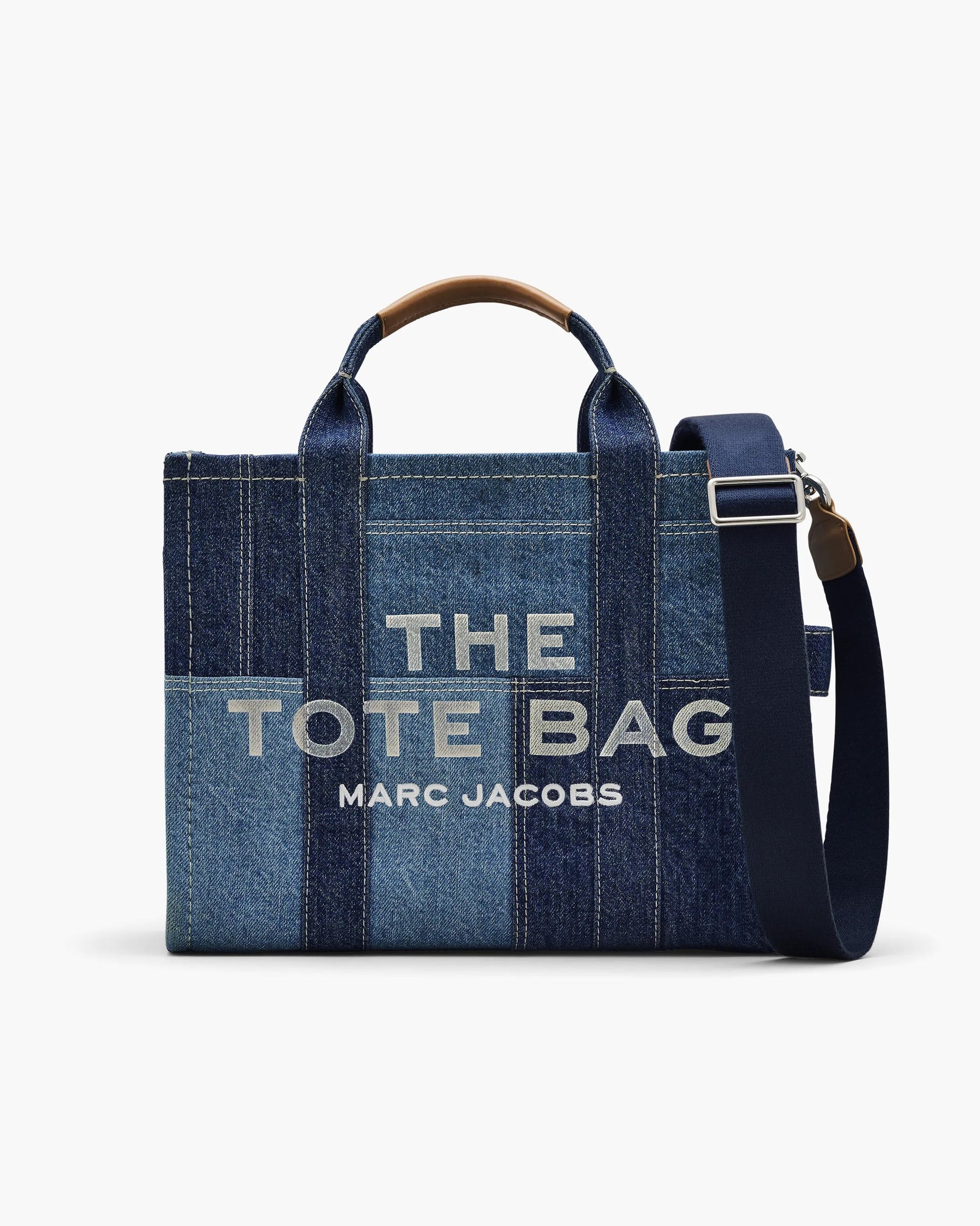Bolsa Marc Jacobs The Denim Medium Tote Bag, Jeans, cor Azul Jeans, vista frontal | Original Exports