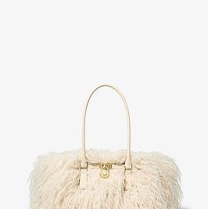 Michael Kors Hamilton Moderne Small Faux Shearling Satchel