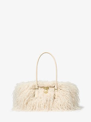 Michael Kors Hamilton Moderne Small Faux Shearling Satchel