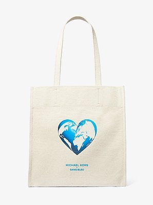 Michael Kors Watch Hunger Stop Cotton Canvas Tote Bag