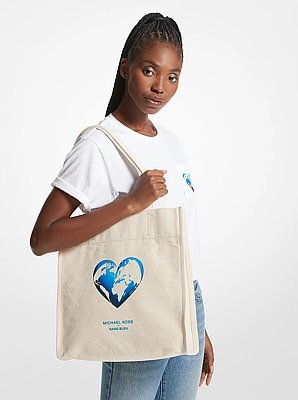 Michael Kors Watch Hunger Stop Cotton Canvas Tote Bag - Image 3