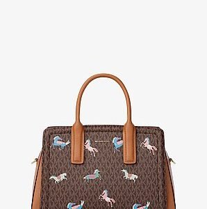 Michael Kors Laila Medium Signature Logo Satchel