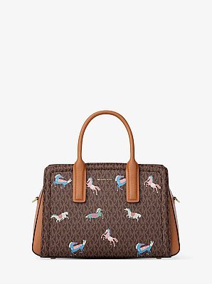 Michael Kors Laila Medium Signature Logo Satchel