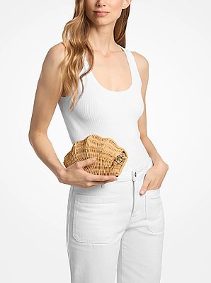 Michael Kors Shelly Rattan Clutch - Image 3