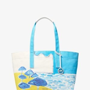 Michael Kors X Christina Zimpel Large Cotton Canvas Tote Bag | Limited Edition — Made in Italy