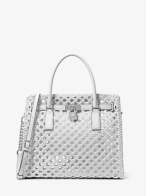 Michael Kors Hamilton Moderne Large Hand-Woven Satchel - Image 2