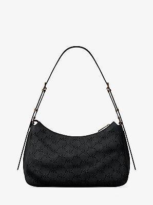 Michael Kors Nolita Medium Whipstitched Logo Leather Shoulder Bag - Image 5