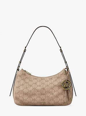 Michael Kors Nolita Medium Whipstitched Logo Leather Shoulder Bag - Image 6