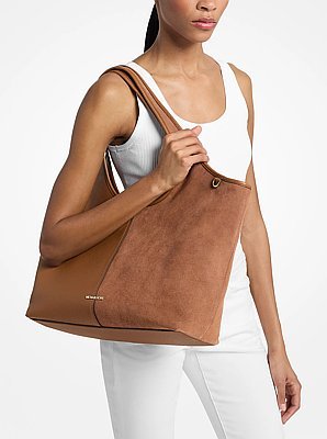 Michael Kors Henly Large Leather and Suede Tote Bag - Image 4