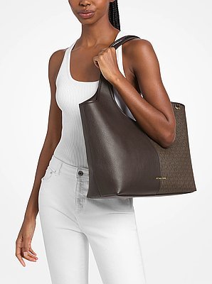 Michael Kors Henly Large Signature Logo and Textured Tote Bag - Image 3