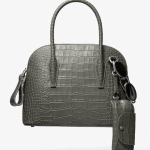 Michael Kors Kaitlin Medium Crocodile Embossed Leather Dome Satchel | Limited Edition — Made in Italy