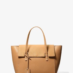 Michael Kors Sophia Hand-Stitched Pebbled Leather Satchel | Limited Edition — Made in Italy