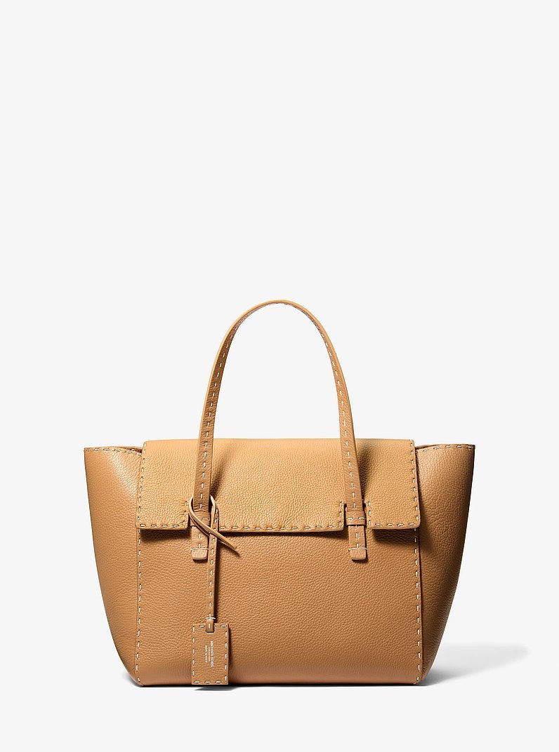 Michael Kors Sophia Hand-Stitched Pebbled Leather Satchel | Limited Edition — Made in Italy