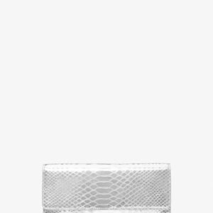 Michael Kors Cate Metallic Snake Embossed Leather Clutch | Limited Edition — Made in Italy