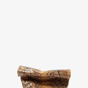 Michael Kors Maggie Snake Embossed Leather Lunch Bag Clutch | Limited Edition — Made in Italy