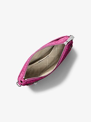 Michael Kors Jet Set Large Logo Print Woven Crossbody Bag - Image 3