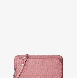 Michael Kors Jet Set Large Signature Logo Continental Crossbody Bag