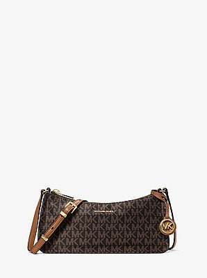 Michael Kors Zadie Small Signature Logo Woven Crossbody Bag