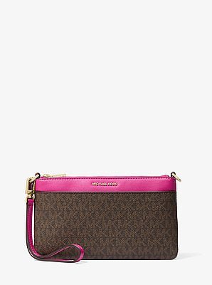 Michael Kors Jet Set Medium Signature Logo Wristlet