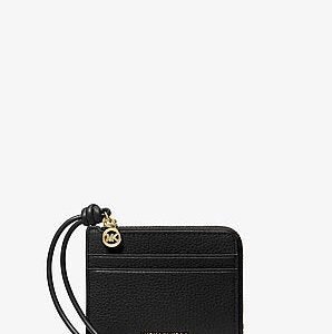 Michael Kors Jet Set Small Pebbled Leather Card Case Wristlet