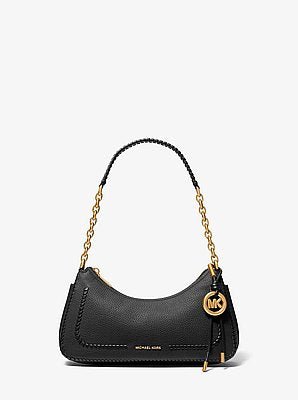 Michael Kors Nolita Medium Whipstitched Pebbled Leather Chain Pochette