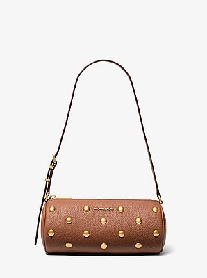 Michael Kors Izzy Small Studded Pebbled Leather Barrel Pochette - Image 4